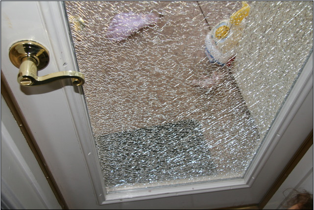 Jason Throws A Rock Into The Backdoor Window 29 Sept 2010