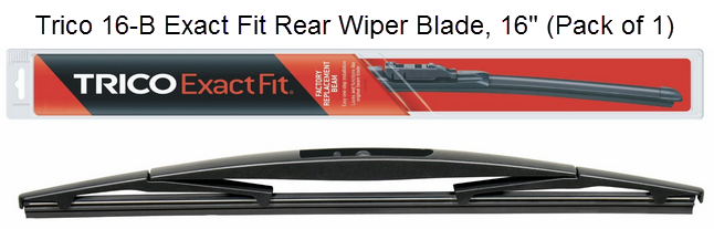 Trico 16-B Exact Fit Rear Wiper Blade, 16" (Pack of 1)